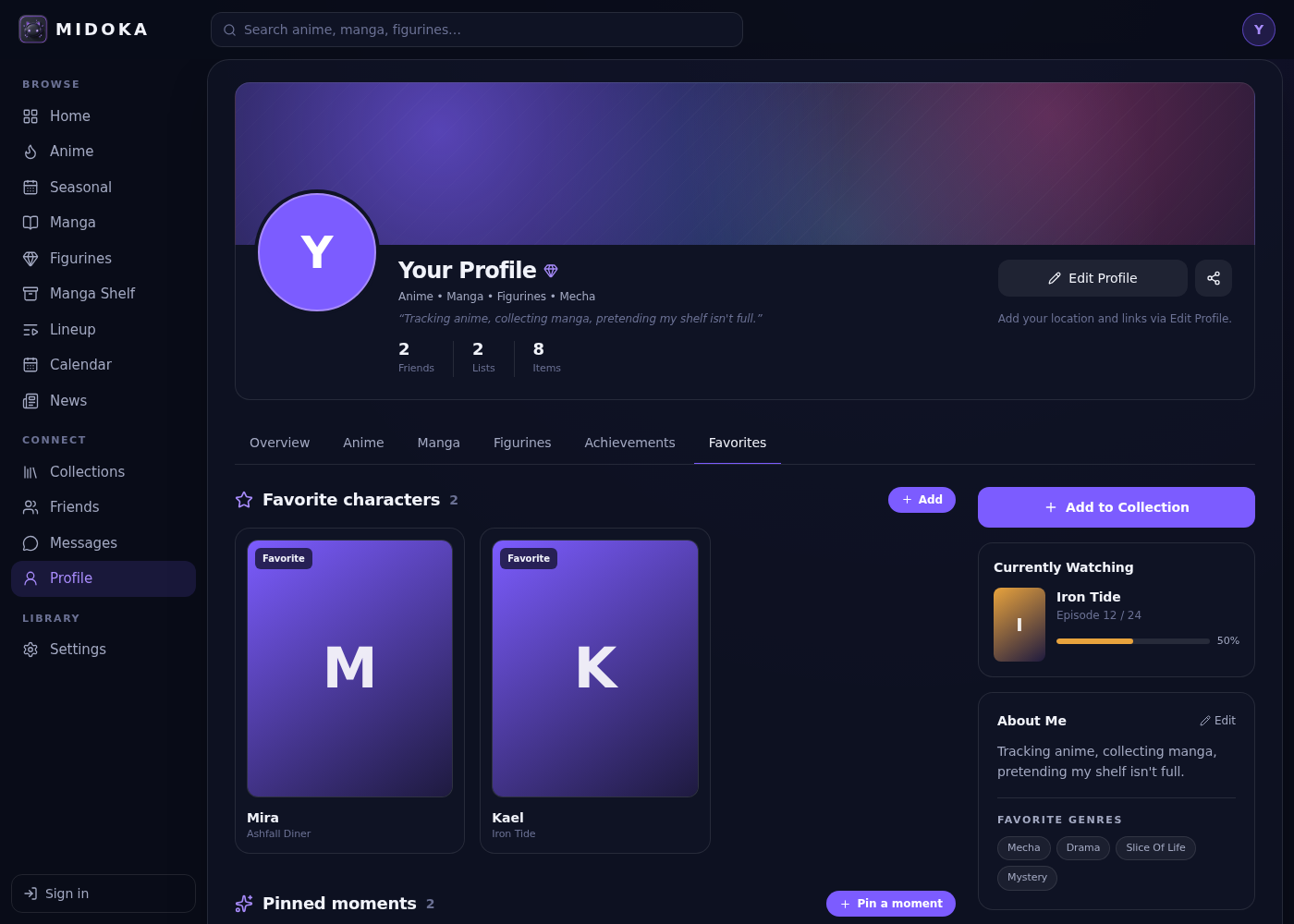 Profile favorites